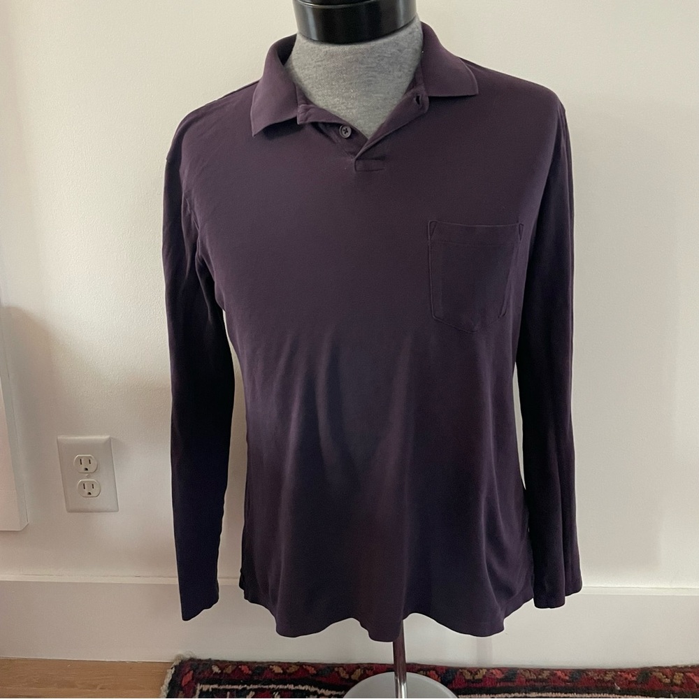VINCE Long sleeve polo shirt size (M)
